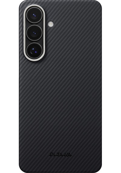 Galaxy Uyumlu S26 Plus Kılıf M-safeli 600d Aramid Fiber Pitaka Edge Serisi Black-grey Twill Siyah - Gri Siyah - Gri