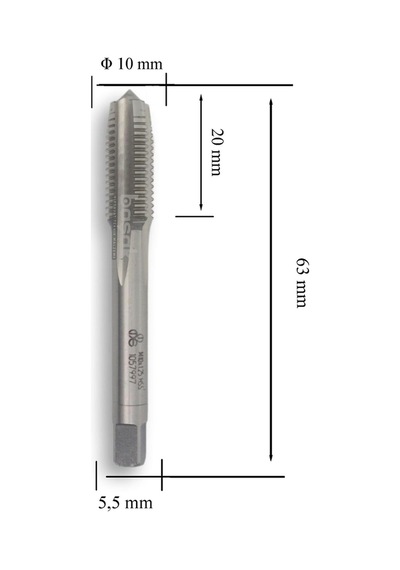 Mte M10x1,25 İnce Diş El Kılavuzu 2 Li Takım Hss Dın 2181