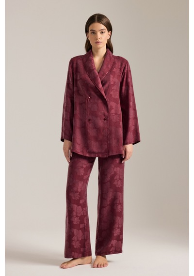 Aker Bordo Dokulu Beli Lastikli Pijama Altı Bordo Bordo