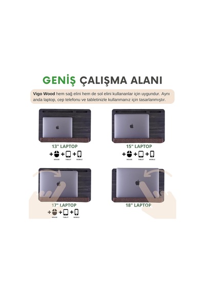 - Ls021 Minderli 15,6" Ve 17,3" Laptop Sehpası Diğer