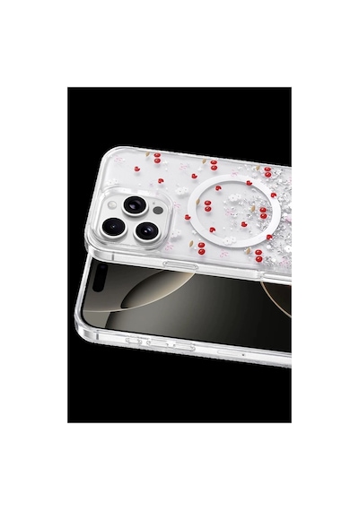 Onegif Apple İphone Uyumlu 16 Pro Max Misk Simli Magsafe Kapak - Desen 5 Çok Renkli