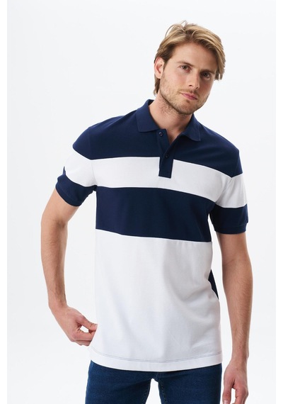 AR-MA Arma Erkek Regular Fit Çok Renkli % 100 Pamuk Pike Polo Yaka Tişört Y29374356102 Lacivert