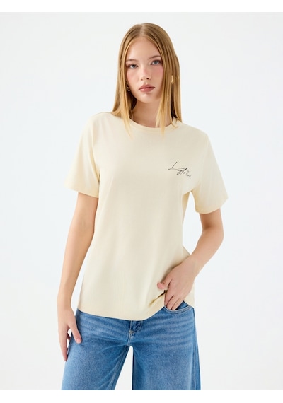 LOFT Regular Fit Kadın Tshirt K.kol Lf2039163 Q1.v1 Bej