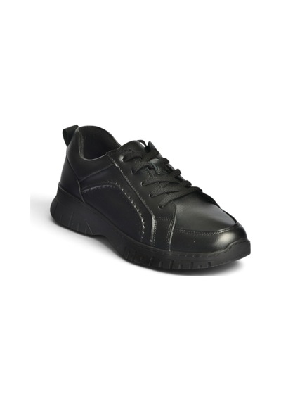 Fox Shoes Z555562003 Siyah Hakiki Deri Kadın Spor Ayakkabı
