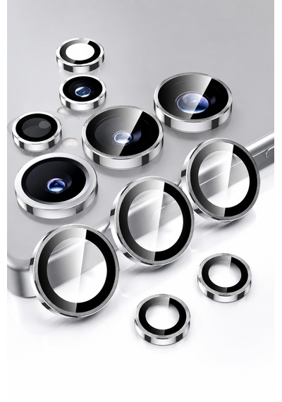 Samsung Galaxy S25 Ultra Uyumlu Kamera Lens Koruyucu Gümüş