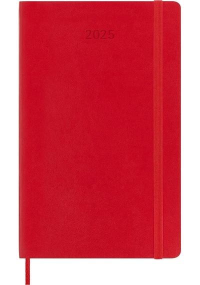 Moleskine 12 Ay Günlük Ajanda L Boy 13x21 Cm Yumuşak Kapak Kızıl Kırmızı Kırmızı