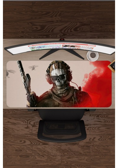 Call Of Duty Kaymaz Dikişli Kauçuk Oyuncu Mousepad V1 - 90x40 Xxl Gaming Mouse Pad Fare Altlığı