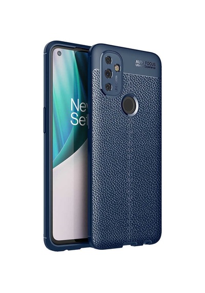 One Plus Nord N100 Kılıf Deri Görünümlü Renk Atmayan Dayanaklı Silikon Kapak Niss