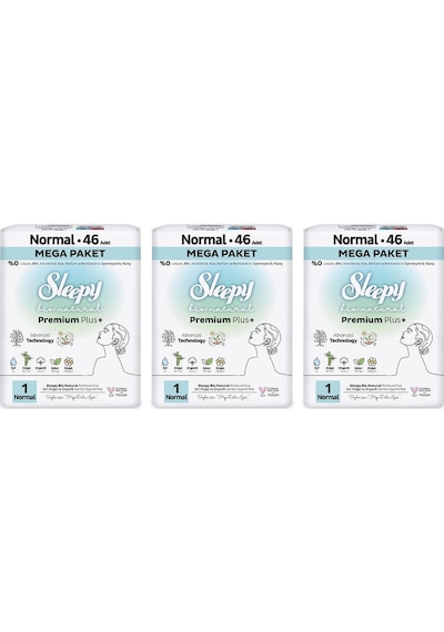 Bio Natural Premium Plus Hijyenik Ped Mega Paket Normal 46x3 138 Adet