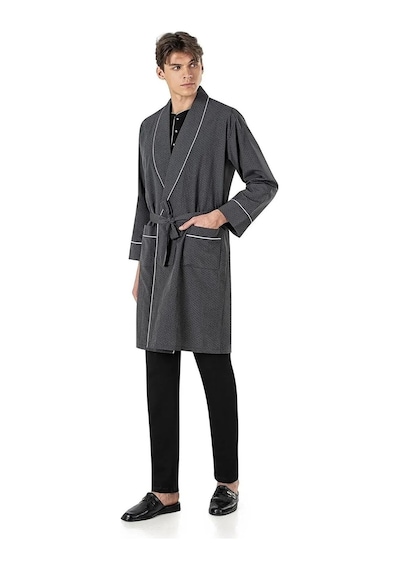 Pierre Cardin 5560 Erkek Çeyizlik Beşli Rop Pijama Takım-siyah Siyah