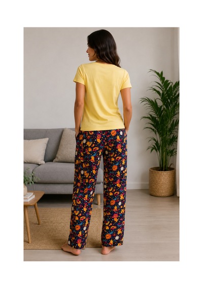 Mixxtrend Kadın Pamuklu Renkli Pijama Takımı Çok Renkli