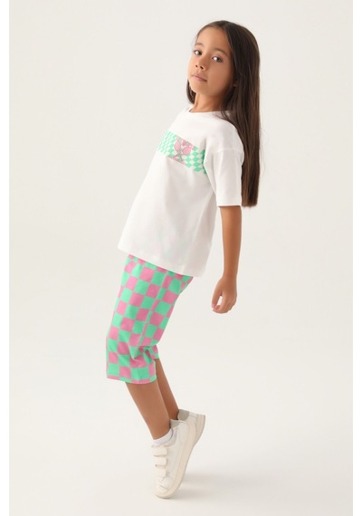 Rolypoly Saint Tropez Krem Kız Çocuk Kapri Takım 5274-43003 Krem