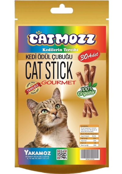 Catmozz Stick Gourmet Karışık Kediler İçin Ödül Çubuğu 30'lu