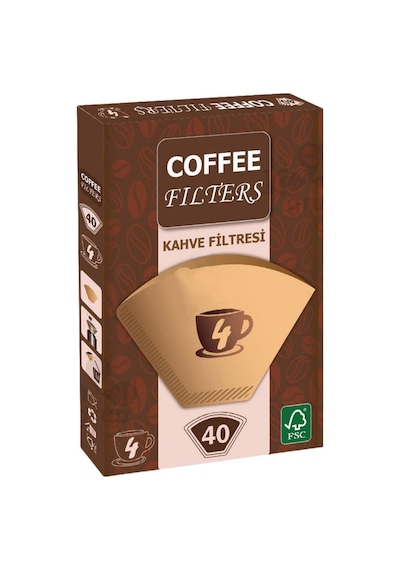 Caffeo Filters No4 40 Adet Kahve Filtre Kağıdı Filtre Kağıdı