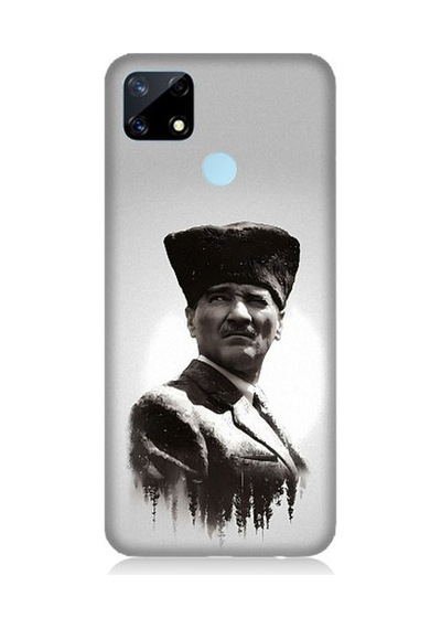 Realme 7i Uyumlu Mustafa Kemal Atatürk Desenli Silikon Kılıf