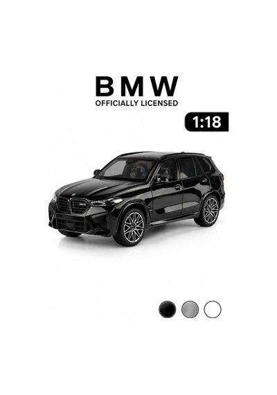 1:18 Bmw X5 M Competition Lisanslı Metal Diecast Model Araba Siyah Çok Renkli