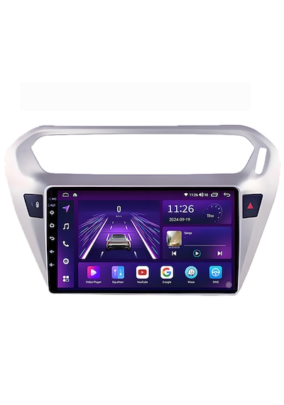 Peugeot 301 2012-2023 Android 14 Navigasyon Multimedya Tesla Ekran Android Teyp Double Teyp 4gb Ram 32gb Hafıza Kablosuz Carplay Android Auto 9"