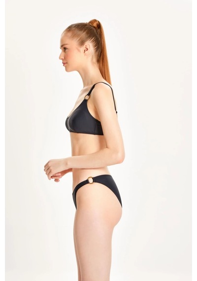 Too Salty Swimwear Kadın Halka Aksesuarlı Bralet Bikini Takımı 24s123st Siyah