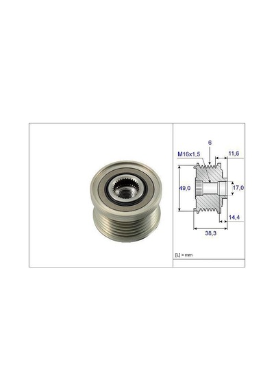 VALEO 588055 ALTERNATÖR KASNAĞI BMW 3 COMPACT E46