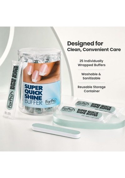 Super Quick Shine 2 Yönlü Tampon, Yeşil 400/beyaz 4000 Grit, Çift Taraflı Manikür Ve Pedikür Tırnak Tamponu, 8,89 Cm U X 190,54 Cm G, 25 Adet