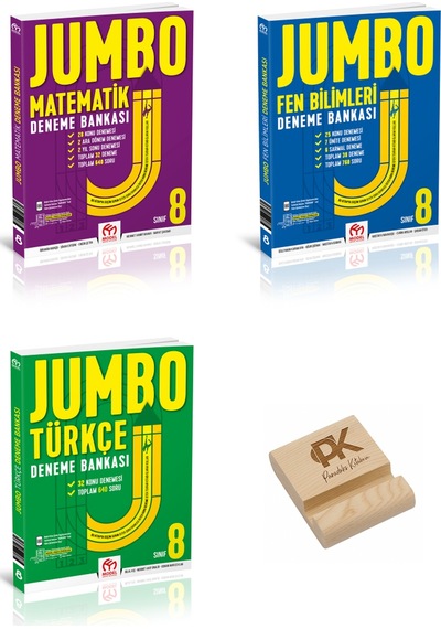 Model Eğitim Lgs 8. Sınıf Jumbo Matematik Fen Ve Türkçe Deneme Bankası 3lü Set + Telefon Standı