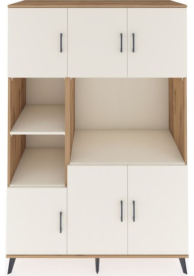 Kronos Dolap 9 Raflı 6 Kapaklı 132x59x195 Çam-aytaşı/aytaşı Çam