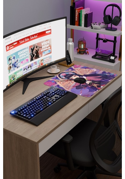 Yun Jin Genshin Impact Anime Oyuncu V1 - 48x40 Xl Gaming Mouse Pad Fare Altlığı