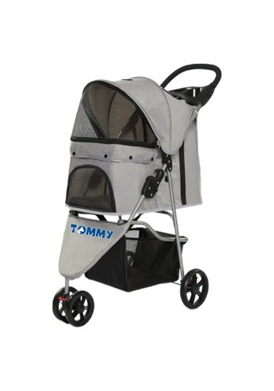 Tommy Evcil Hayvan Arabası Gri 81 45.5 101cm Max 15kg N106