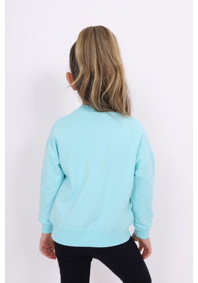 Toontoy Kız Çocuk Relax Fit Bisiklet Yaka Hafif Düşük Omuz Nakış Baskılı Sweatshirt - 2 İplik Su Yeşili Toontoy Kız Çocuk Relax Fit Bisiklet Yaka Hafif Düşük Omuz Nakış Baskılı Sweatshirt - 2 İplik Su Yeşili