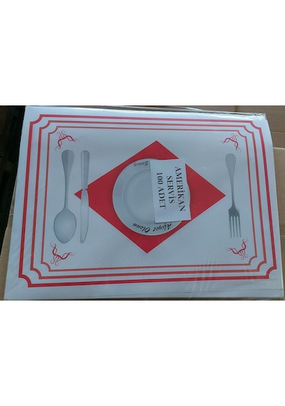 100 Adet Amerikan Servis Kağıdı Sunum Servis Kağıdı Büyük Boy 30x40 Cm Beyaz