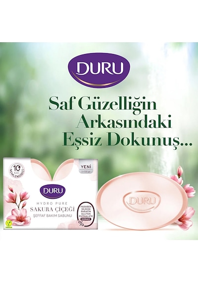 Duru Hydro Pure Sakura Çiçeği Şeffaf Bakım Sabunu 2 x 270 G