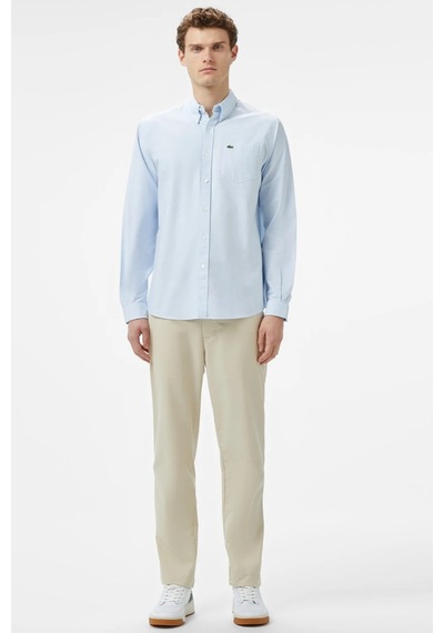 Lacoste Men's Regular Fit Button-down Collar Organic Cotton Shirt Blue Erkek Düğmeli Yaka Organik Pamuk Gömlek Mavi Lacoste Men's Regular Fit Button-down Collar Organic Cotton Shirt Blue Erkek Düğmeli Yaka Organik Pamuk Gömlek Mavi