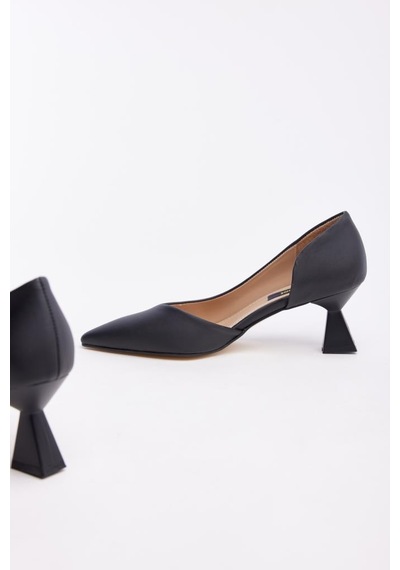 Derinet Kısa Topuk Saten Kadın Stiletto 001
