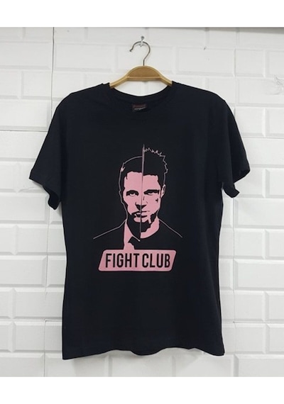 Stoned&Fame Siyah Fıght Club Baskılı T-shirt SIYAH