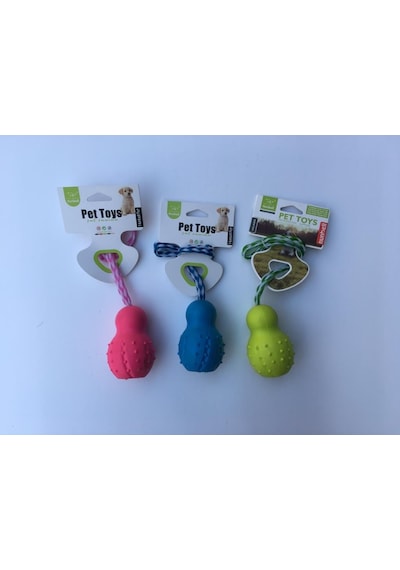 Nunbell 9 x 6 CM Zilli Diş İpi Köpek Oyuncağı Çok Renkli
