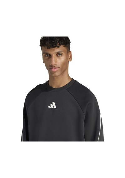 Black/owhıte Adidas Erkek Günlük Sweatshirt M Stadium Crw Jz2767 Siyah