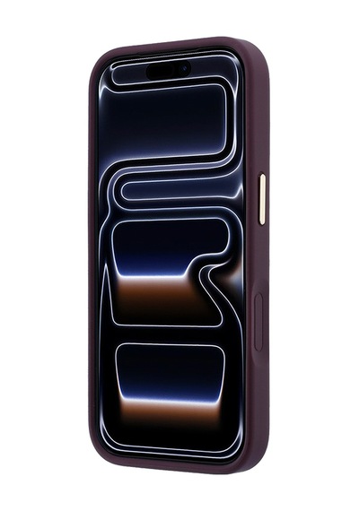 Apple iPhone Uyumlu 18 Pro Max Kılıf Guess Lisanslı M-safeli Baskılı Yazı Logolu C-magnet Pu Peony Kapak Bordo