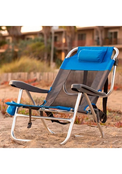 Funky Chaırs Beach Star Light Plaj Şezlong Kamp Sandalye - Blue