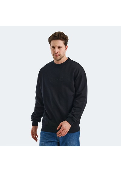 Slazenger VADIK Oversize Erkek  Siyah Sweatshirt