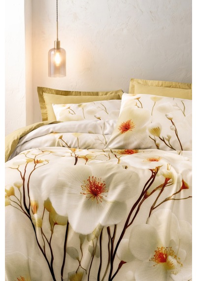 Cotton Box 3d Flower %100 Pamuk Saten - Lumea Gold