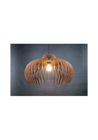 55 Cm Rustik Retro Sarkıt Ahşap Büyük Vintage Salon Mutfak Avizesi Ceviz