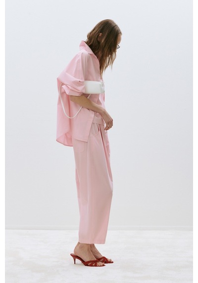Suud Collection Pembe Klara Yıkamalı Poplin Gömlek