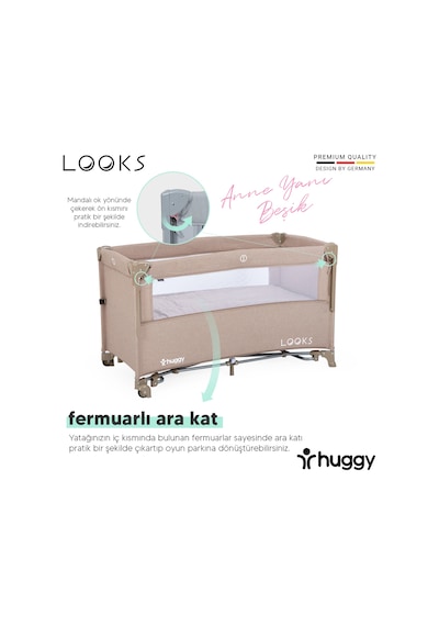 Huggy Looks 5 In 1 Anne Yani Park Yatak Oyun Parkı+Yatak