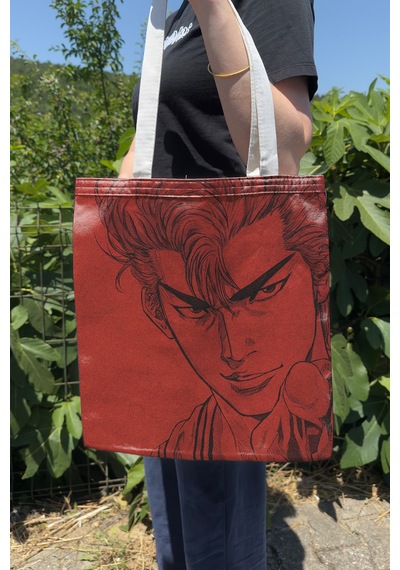 Zipzap Slam Dunk V3 Yazlık Kışlık Çift Taraflı Kanvas Baskı Bez Çanta Anime Çantası