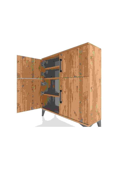 Arges Şifonyer 3 Raflı 4 Kapaklı 88x30x96 Çam-çam Atlas Çam