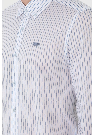 U.S. Polo Assn. U.s. Polo Assn. Erkek Uzun Kollu Slim Fit Gömlek 2108466 Mavi