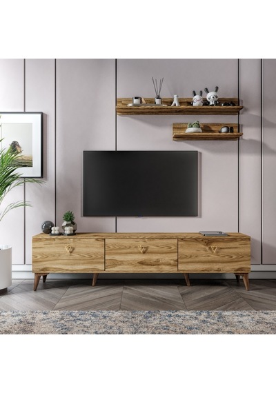 Simple Modern 180 Cm Smp18033 Tv Ünitesi 2 Raflı Ceviz Ceviz