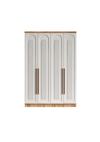 Flora 4 Kapaklı Komple Mdf Gardırop - Elbise Dolabı