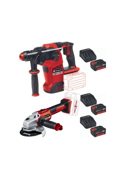Einhell Herocco 36/28 Kırıcı Delici + Axxio 125 MM Taşlama + 3 x 4.0 Set