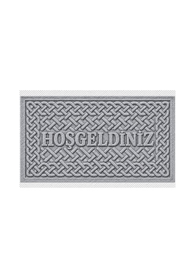 Desenli Kapı Önü Balkon Banyo Mutfak Paspası Dijital Baskı 40 X 60 Cm Gri - 931346223 Gri